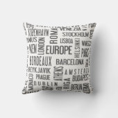 ヨーロッパ都市が付いている枕 クッション (裏面)