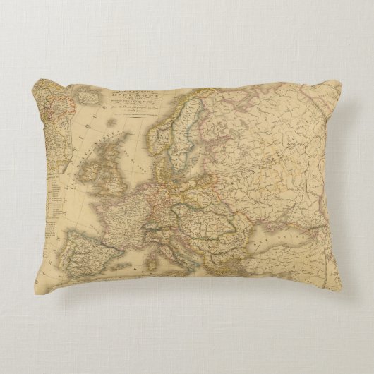 ヨーロッパ2の地図 アクセントクッション (正面)