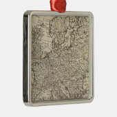 ヨーロッパ3の地図 メタルオーナメント (右)