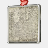 ヨーロッパ3の地図 メタルオーナメント (左)