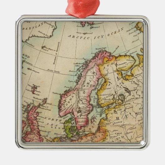 ヨーロッパ3 メタルオーナメント (正面)