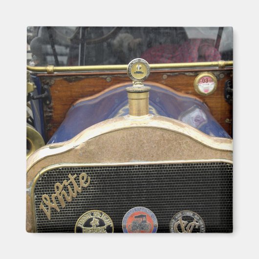 ヨーロッパ、アイルランド、ダブリン。ヴィンテージ自動、白2 マグネット (正面)