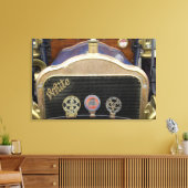 ヨーロッパ、アイルランド、ダブリン。ヴィンテージ自動、白 キャンバスプリント (インサイチュ (リビング))