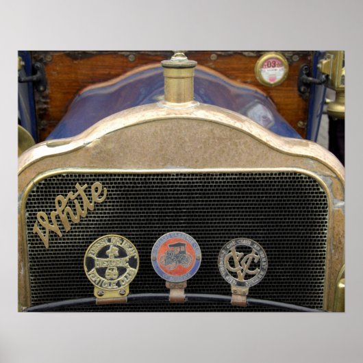 ヨーロッパ、アイルランド、ダブリン。ヴィンテージ自動、白 ポスター (正面)