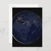 ヨーロッパ、アフリカ、中東の都市の夜の照明 ポストカード (正面/裏面)