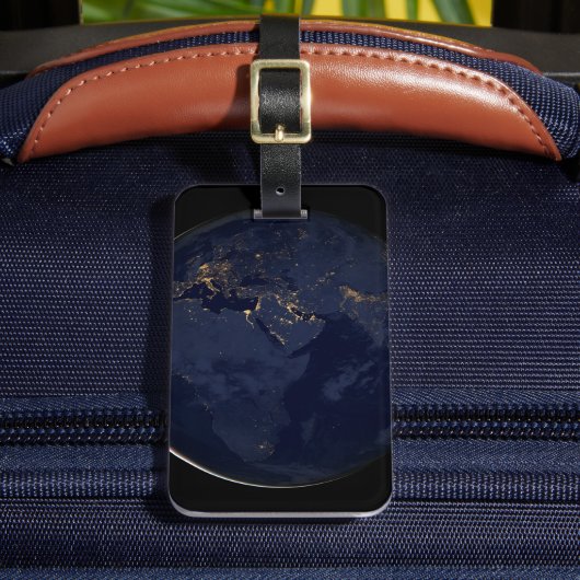 ヨーロッパ、アフリカ、中東の都市の夜の照明 ラゲッジタグ (正面インサイチュ2)