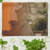 ヨーロッパ、イギリス、ドーセット、シャフツベリー金ゴールド丘 キッチンタオル (折り畳み)