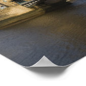 ヨーロッパ、イギリス、ロンドン：タワーブリッジ/遅い ポスター (角)