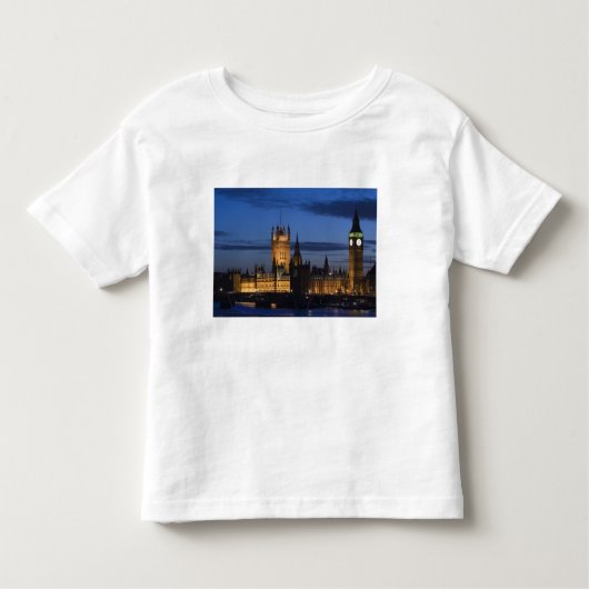 ヨーロッパ、イギリス、ロンドン：国会議事堂 トドラーTシャツ (正面)