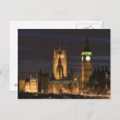 ヨーロッパ、イギリス、ロンドン：国会議事堂/ 2 ポストカード (正面/裏面)