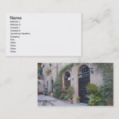 ヨーロッパ，イタリア，ウンブリア，チビタ，ハ伝統的ウス 名刺 (正面/裏面)