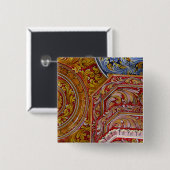 ヨーロッパ、イタリア、シチリア、タオルミナ。2 缶バッジ (正面&裏面)