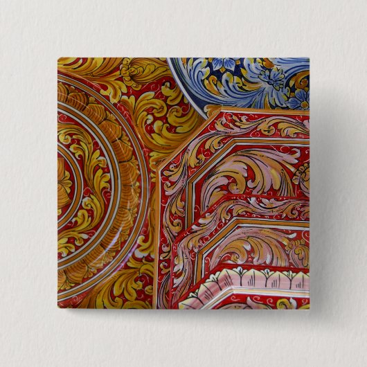 ヨーロッパ、イタリア、シチリア、タオルミナ。2 缶バッジ (正面)