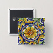 ヨーロッパ、イタリア、シチリア、タオルミナ。4 缶バッジ (正面&裏面)