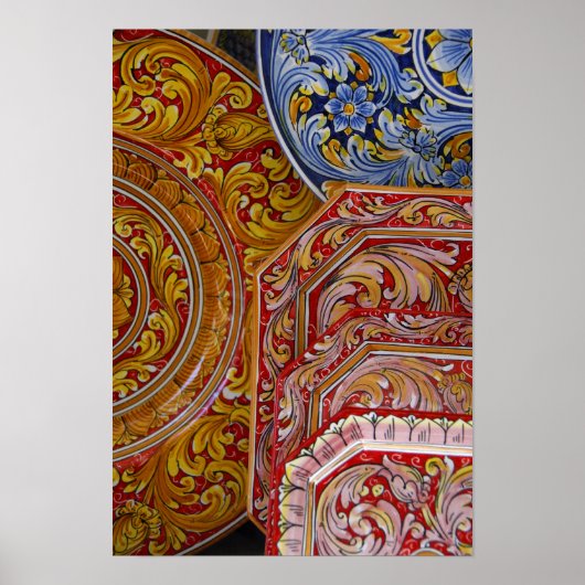 ヨーロッパ、イタリア、シチリア、タオルミーナ。伝統的 2 ポスター (正面)