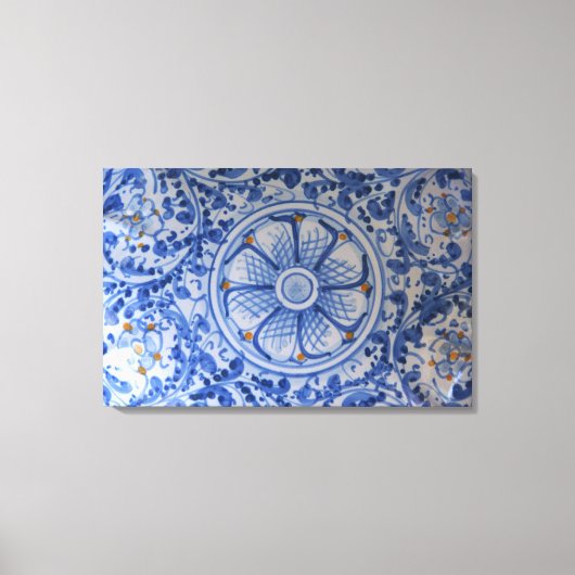 ヨーロッパ、イタリア、シチリア、タオルミーナ。伝統的 3 キャンバスプリント (正面)