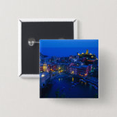 ヨーロッパ、イタリア、シンク·テレ、ベルナッツァ。ヒルサイド 缶バッジ (正面&裏面)