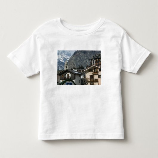 ヨーロッパ、イタリア、バル·ダオスタ、クルマイユール：町 トドラーTシャツ (正面)