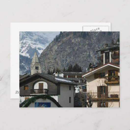 ヨーロッパ,イタリア,バレ・ダオスタ,クルマエール:町 ポストカード (正面/裏面)