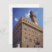 ヨーロッパ、イタリア、フィレンツェ。中世のプラッツォ ポストカード (正面/裏面)