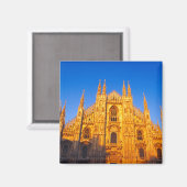 ヨーロッパ，イタリア，ミラノ，ミラノの大聖堂 マグネット (正面/裏面)