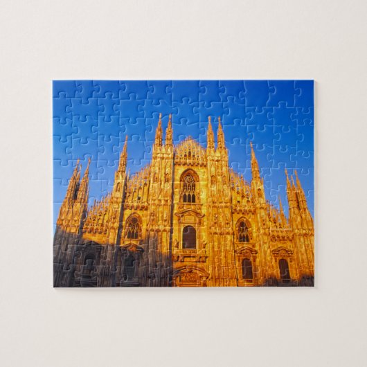 ヨーロッパ、イタリア、ミラノ、ミラノ大聖堂 ジグソーパズル (横)