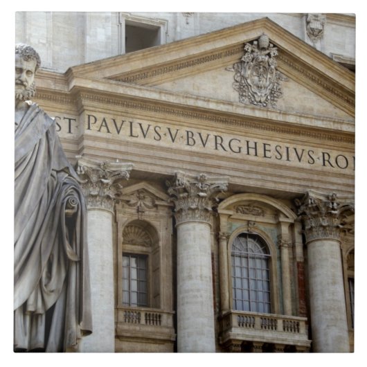 ヨーロッパ、イタリア、ローマ。セント·ピーターズ·バジリカ(アカ2) タイル (正面)