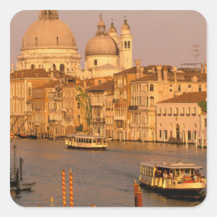 ヨーロッパ, イタリア, ヴェネト州, ヴェネツィア。日の入り時の スクエアシール