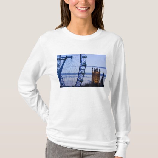 ヨーロッパ, イングランド, ロンドン: 国会議事堂 Tシャツ (正面)