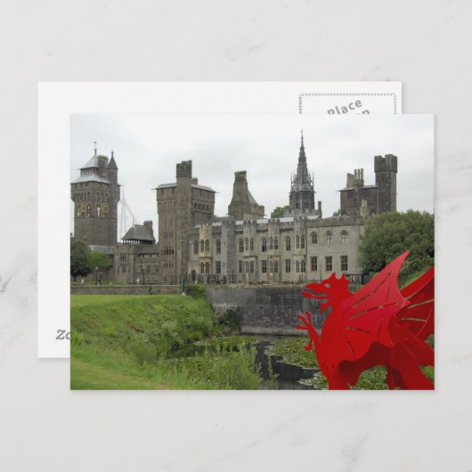 ヨーロッパ、ウェールズ、カーディフ。カーディフ城。ウェールズ2 ポストカード (正面/裏面)