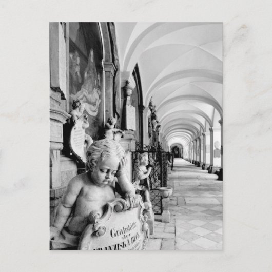 ヨーロッパ、オーストリア、ザルツブルグ。ケルビムと記念碑2 ポストカード (正面)