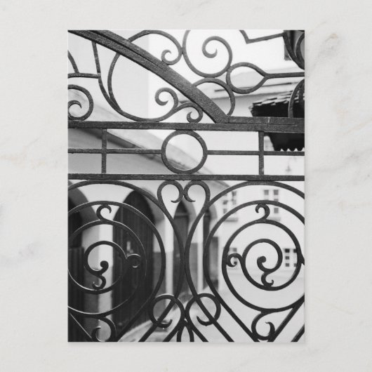 ヨーロッパ、オーストリア、ザルツブルグ。メタルゲートの詳細 ポストカード (正面)