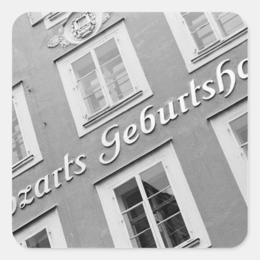 ヨーロッパ、オーストリア、ザルツブルグ。モーツァルトの生家 スクエアシール (正面)