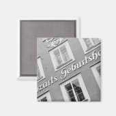 ヨーロッパ、オーストリア、ザルツブルグ。モーツァルトの生家 マグネット (正面/裏面)