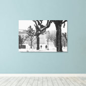 ヨーロッパ、オーストリア、ザルツブルグ。冬 キャンバスプリント (インサイチュ (ウッドフロア))