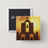 ヨーロッパ、ギリシャ、サイクレイズ諸島、サントリーニ、 缶バッジ (正面&裏面)