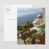 ヨーロッパ、ギリシャ、ペロポネセ、モネムヴァシア(独身のMonemvasia) ポストカード (正面/裏面)