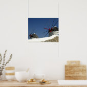 ヨーロッパ、ギリシャ、ミコノス。 ポスター (キッチン)