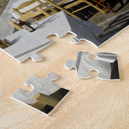 ヨーロッパ、ギリシャ、ミコノス。海辺の景色 ジグソーパズル (側面)