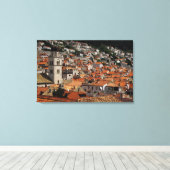 ヨーロッパ、クロアチア。～の中世の城壁都市 キャンバスプリント (インサイチュ (ウッドフロア))