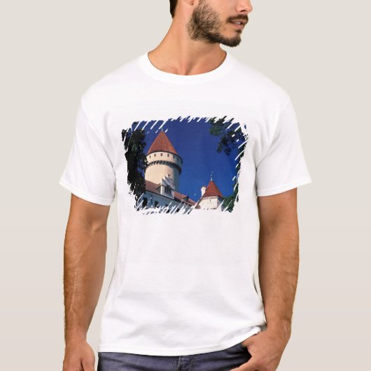 ヨーロッパ, コノピシュテ城, チェコ共和国, 像 Tシャツ (正面)