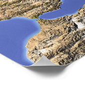 ヨーロッパ、シェーディングされたレリーフ、 浮き彫りマップ ポスター (角)