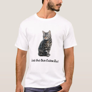 ヨーロッパ・ショートヘア 猫 オリジナルテキスト Tシャツ