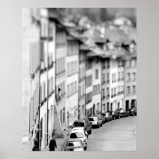 ヨーロッパ、スイス、ベルン。オールドシティ建物 ポスター (正面)