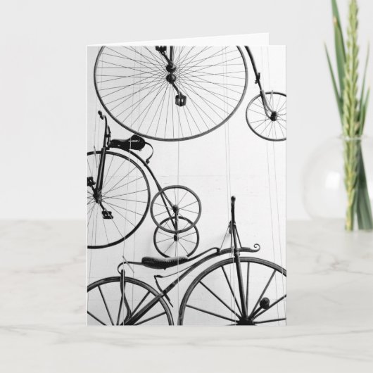 ヨーロッパ、スイス、ルーサン。自転車の展示 カード (正面)