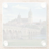 ヨーロッパ、スペイン、サラマンカ。ローマの橋 ガラスコースター (裏面)