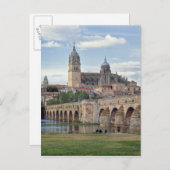 ヨーロッパ、スペイン、サラマンカ。ローマの橋 ポストカード (正面/裏面)