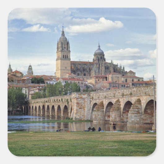 ヨーロッパ, スペイン, サラマンカ。ローマ時代の橋 スクエアシール (正面)