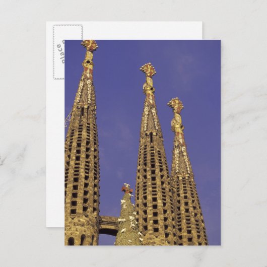 ヨーロッパ，スペイン，バルセロナサグラダファミリア ポストカード (正面/裏面)