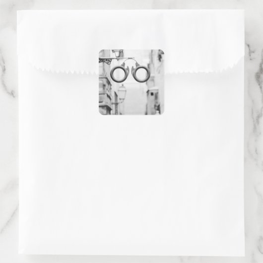 ヨーロッパ、スペイン、マヨルカ。眼鏡屋の看板 スクエアシール (バッグ)